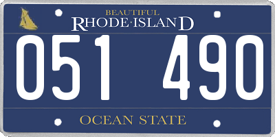 RI license plate 051490