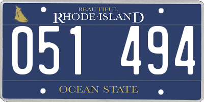 RI license plate 051494