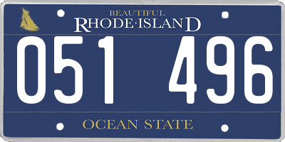 RI license plate 051496