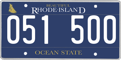 RI license plate 051500