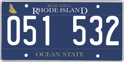 RI license plate 051532