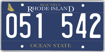 RI license plate 051542