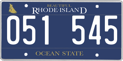 RI license plate 051545