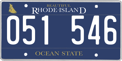 RI license plate 051546