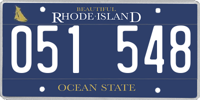 RI license plate 051548