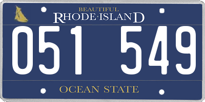 RI license plate 051549