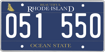 RI license plate 051550