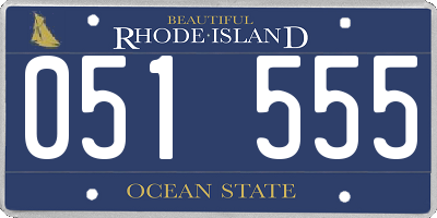 RI license plate 051555