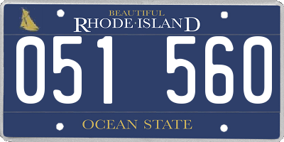 RI license plate 051560