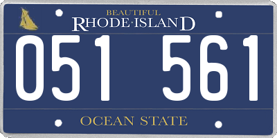 RI license plate 051561