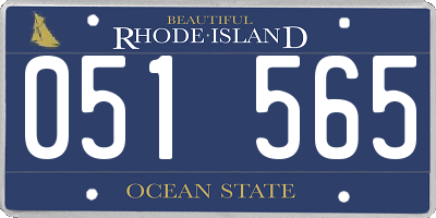 RI license plate 051565