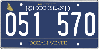 RI license plate 051570