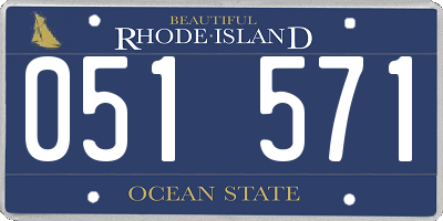 RI license plate 051571
