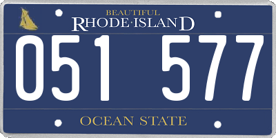 RI license plate 051577