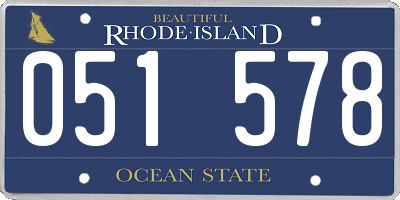 RI license plate 051578