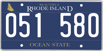 RI license plate 051580