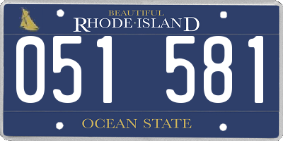 RI license plate 051581