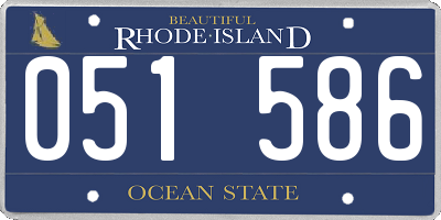 RI license plate 051586