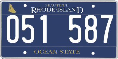 RI license plate 051587