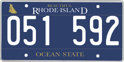 RI license plate 051592