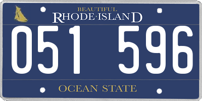RI license plate 051596