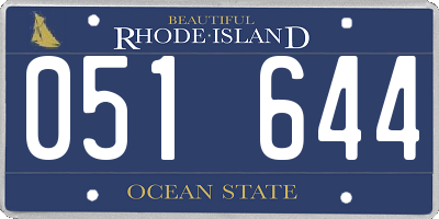 RI license plate 051644
