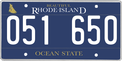 RI license plate 051650