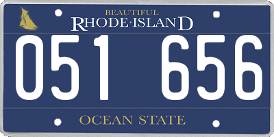 RI license plate 051656