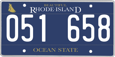 RI license plate 051658