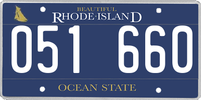 RI license plate 051660