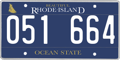 RI license plate 051664