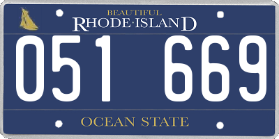 RI license plate 051669