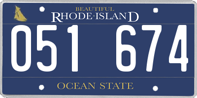 RI license plate 051674