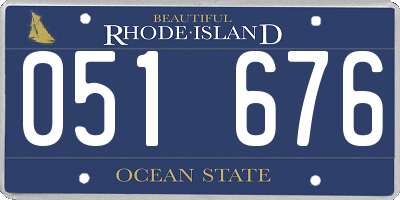 RI license plate 051676
