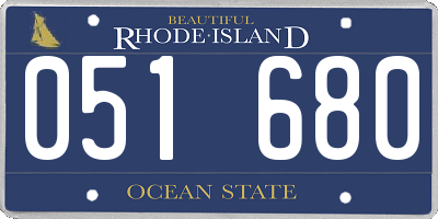 RI license plate 051680