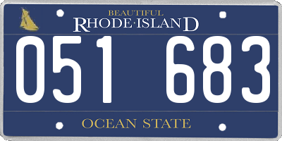 RI license plate 051683