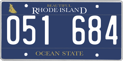 RI license plate 051684