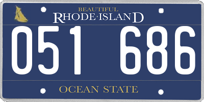 RI license plate 051686