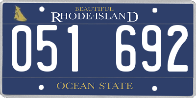 RI license plate 051692