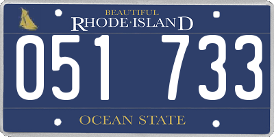 RI license plate 051733