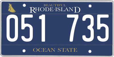 RI license plate 051735