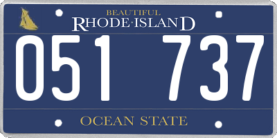 RI license plate 051737