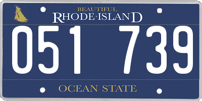 RI license plate 051739