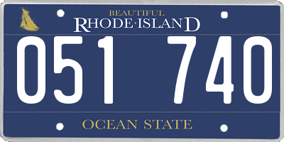 RI license plate 051740