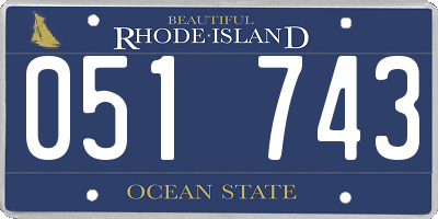 RI license plate 051743