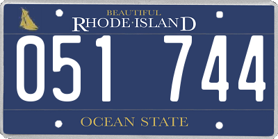 RI license plate 051744