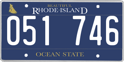 RI license plate 051746
