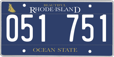 RI license plate 051751