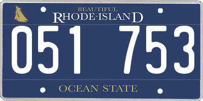 RI license plate 051753