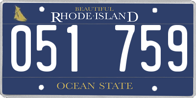 RI license plate 051759